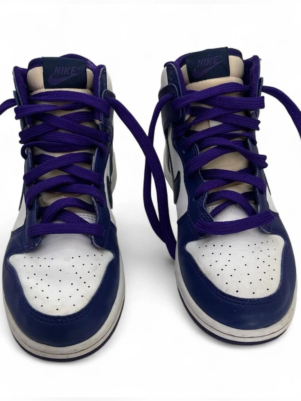 3Y Nike Dunk High Top Electro Purple Athletic Basketball Sneakers Womens’s 3.5